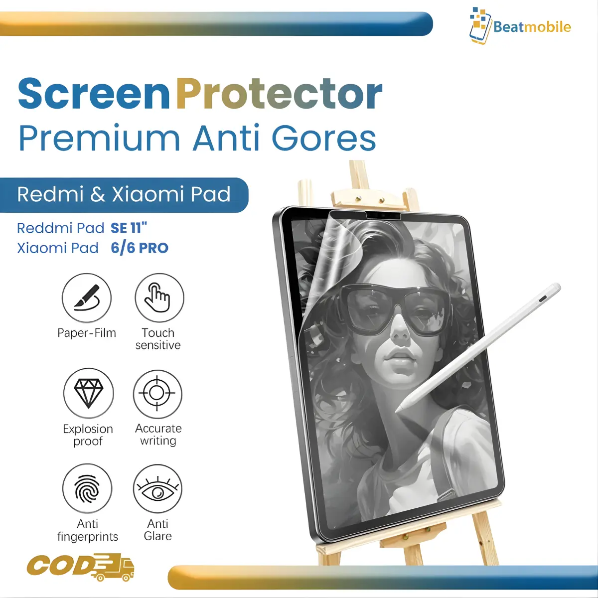 Paper Matte Screen Protector Compatible For Redmi Pad SE 11" Mi Pad 6/6 Pro Mi Pad 7 7 Pro 11.2 Mi Pad 8/8 Pro Poco Pad X1 Screen Guard Anti Gores