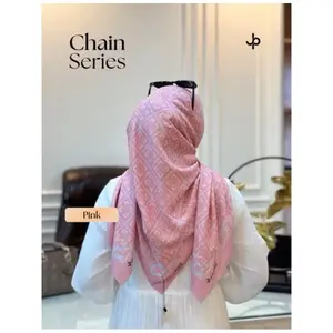 Hijab Segiempat Voal Motif Chain Series ala Journey