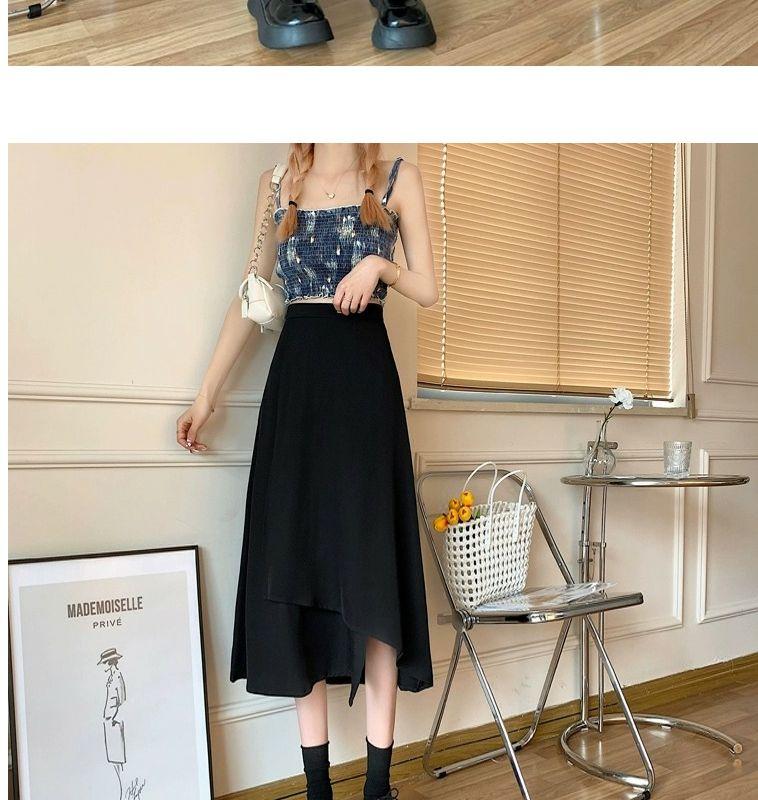 Product Introduction of Chân Váy Màu Đen, Ngoại Cỡ, Chân Váy Chữ A Che Hình Quả Lê Cạp Cao Bất Đối Xứng Dành Cho Phụ Nữ, Cô Gái Đầy Đặn, Che Bụng, Váy Ôm Sát 13