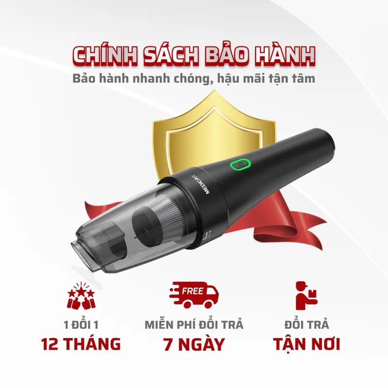 Máy hút bụi không dây Medicar - Lực hút cực mạnh 8500PA, Kết hợp đầu thổi bụi 8