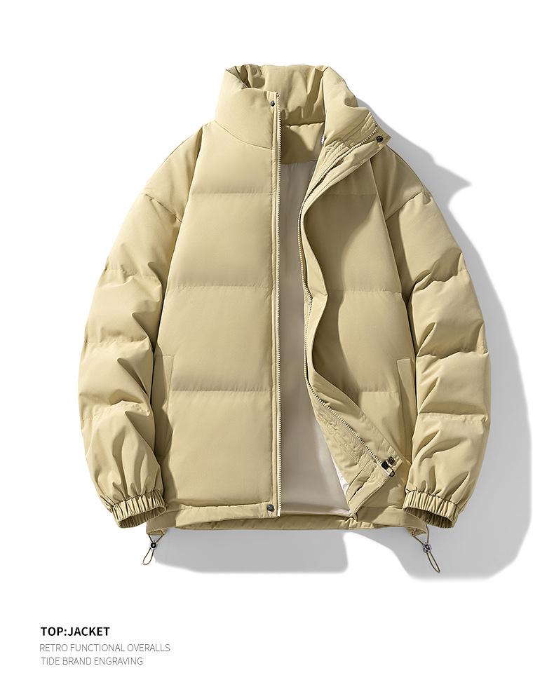 Product Introduction of In Stock Couple's down Jacket Thickened Warm Cotton Coat Cold-Resistant Baggy Coat Men's and Women's Jacket Solid Color Stand-up Collar down/Cotton-Padded Jacket Men's and Women's New Winter Thicken Thermal Trendy Casual Couple's Bread Coat 18