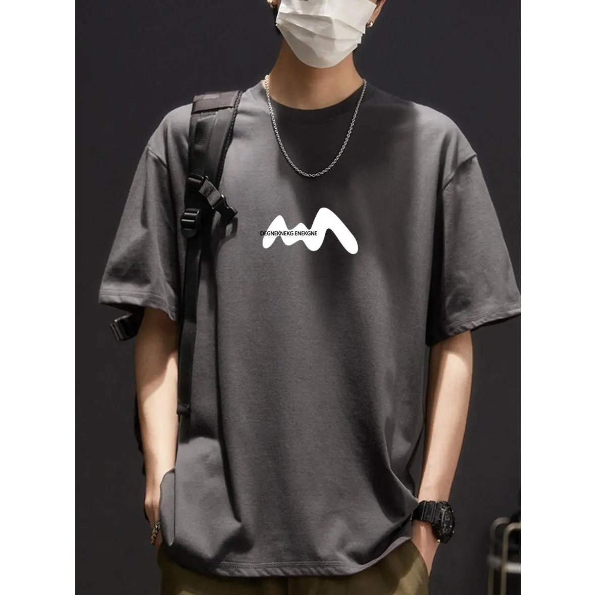 extra-large size Hong Kong style retro high street pure cotton short-sleeved T-shirt men's summer couple T-shirt top trendy brand ins