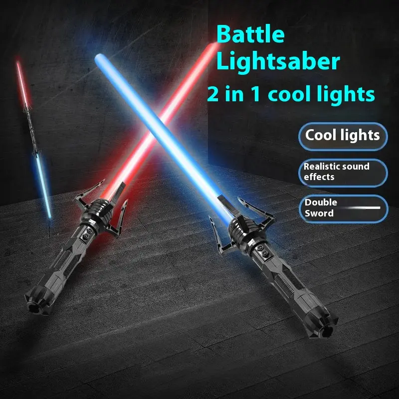 2-in-1 laser sword toy, planet battle, light and sound, transformation, novel creativity, cool, children's dress-up, gift