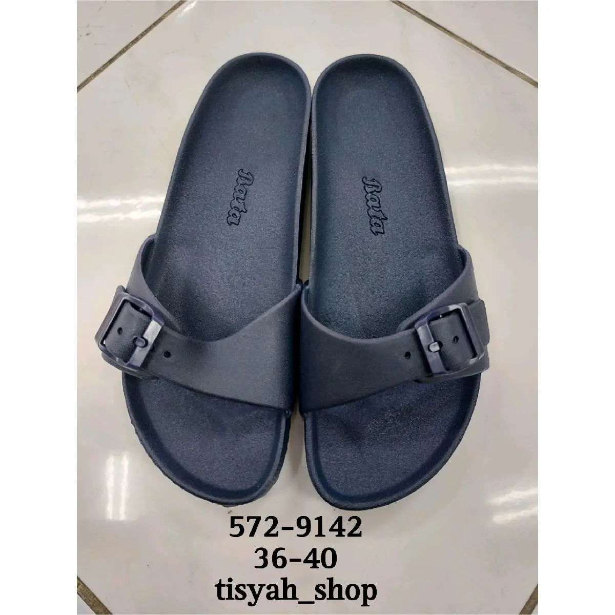 Sandal Bata Pia wanita Karet 572-9142 Navy