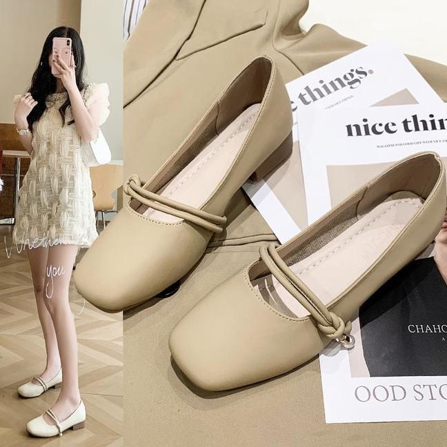 Giày Da, Mary Jane Và Váy, Phong Cách Cổ Tích Nhỏ Thích Hợp Cho Mùa Hè, Mùa Xuân Và Mùa Thu, Giày Cao Gót Bà Ngoại Phẳng, Hàng Mới Về Năm 2025, Phong Cách Buổi Tối Nhẹ Nhàng 3