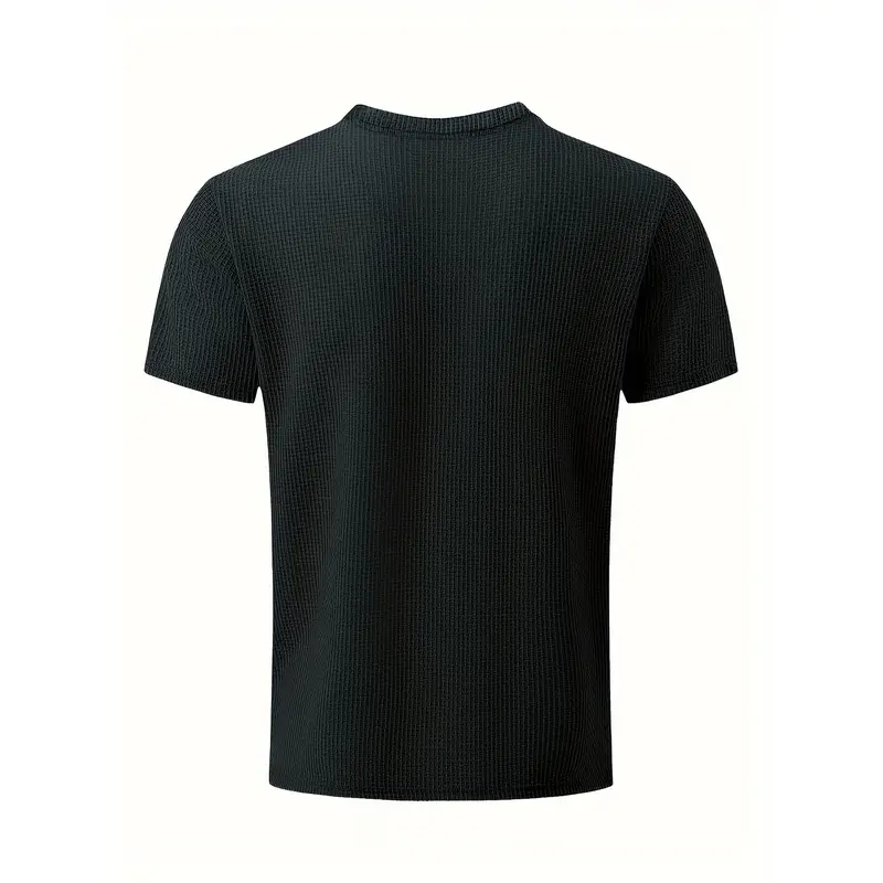 Men's Casual T-Shirt - Moisture-Wicking, Breathable, Lightweight Polyester & Spandex, 1pc, Short Sleeves, Solid Black Menswear Top women's  running  shorts squat  suit juventus  third  kit badminton  outfit basketball  shorts baggy  compression  shirt sau 5