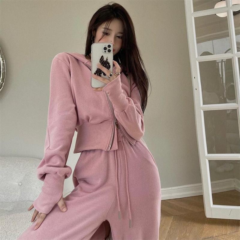 Product Introduction of Bộ Đồ Thể Thao, Thời Trang Thu Đông, Thanh Lịch, Dành Cho Phụ Nữ, Đầu Thu, Áo Len Có Mũ Trùm Đầu, Mỏng Và Rộng Rãi, Phong Cách Hàn Quốc, Bộ Đồ Hai Mảnh Thường Ngày Thích Hợp Cho Học Sinh Women Top 11