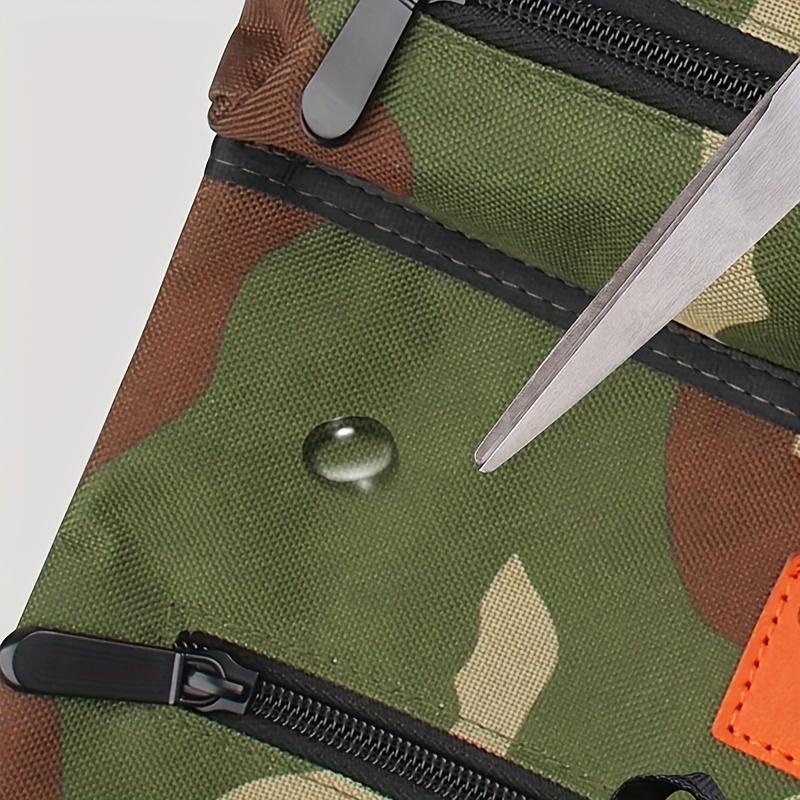 Letter Patch Decor Portable Roll Up Tools Storage Bag, Tools Organizer With Zipper Pockets, Large Capacity Tools Wrap Roll Storage Case for Home & Outdoor Use 5