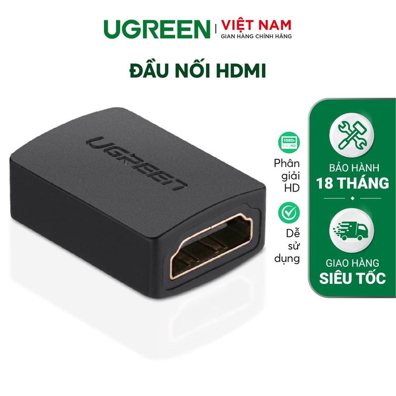  Đầu nối HDMI cái sang HDMI cái UGREEN 20107  màu đen  | Bảo hành 18 tháng 1 đổi 1 Phụ Kiện 