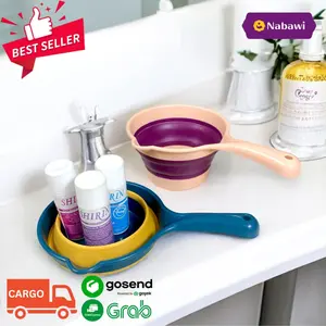 Gayung Lipat Portable Plastik Silikon Premium Tebal Gayung Mandi Serbaguna Perlengkapan Haji Umroh