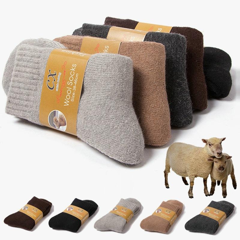 Product Introduction of Tất Len, Dành Cho Nam Và Nữ, Màu Trơn Cỡ Lớn, Chịu Lực, Thích Hợp Cho Mùa Đông, Tuyết, Giữ Nhiệt, Làm Bằng Cashmere, Tất Vòng Terry Dày 5