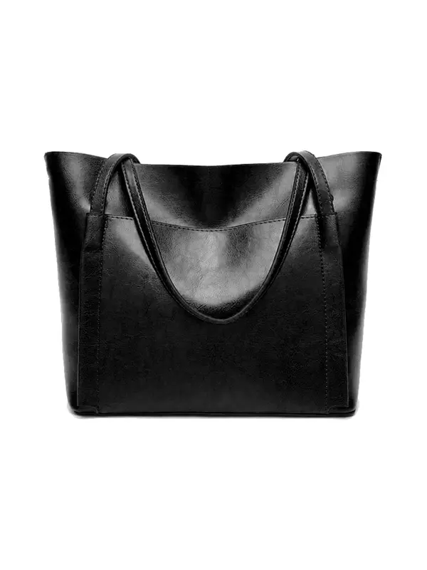 Women's Solid Color Large Capacity Tote Bag, Fashionable Shoulder Bag For Teen Girl, Women, College Student, Rookies & White-collar Workers Perfect For Office, College, Work, Business, Commute 1