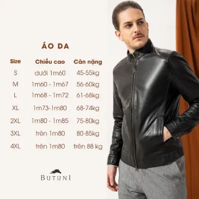Áo Khoác Da Nam Nữ Da Thật BUTUNI Fire Bomb S.Biker Da Cừu Lót Lụa Cao Cấp Chính Hãng Bảo Hành 5 Năm 6