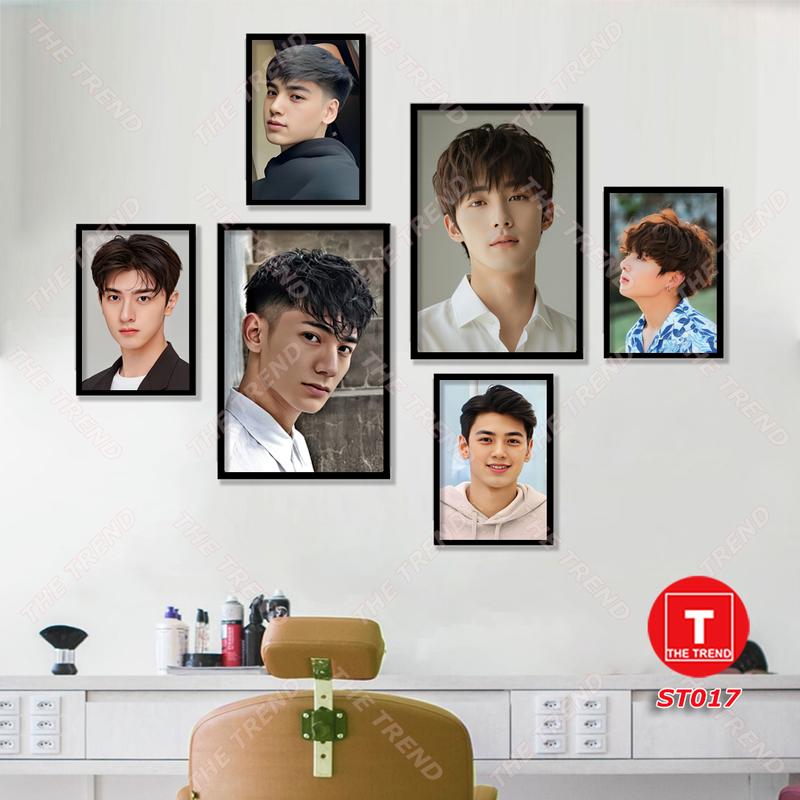 (BỘ 6 TRANH TÓC NAM 2025) Bộ 6 tranh trang trí tiệm tóc Nam, Decor Phòng Khách salon tóc, tranh dán tường không cần khoan, xưởng tranhdantuong giare  Treo Tường TheTrend