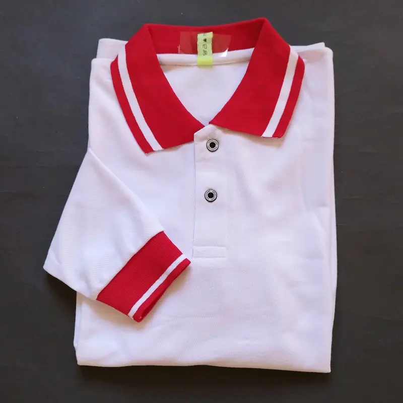 KAOS POLO LENGAN PANJANG MERAH PUTIH - POLO SHIRT KAOS KERAH PRIA 3
