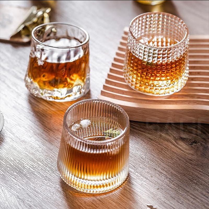 Set 06 Ly Thủy Tinh Đế xoay Deli Vintage whiky Rock Glass 170ml | Tùy Chọn Họa Tiết 7