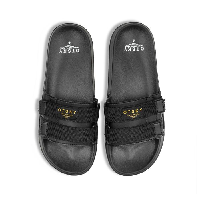 Otsky Ransel Promo Otsky Sandal slide slip on Strap Series Black - Kota Serang ...