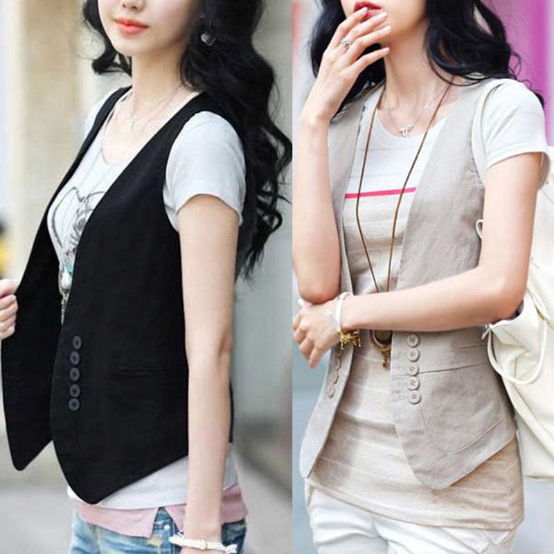 Breasted Waistcoat All-match Plus Size Cardigan Style Suit Vest for Daily Wear 0