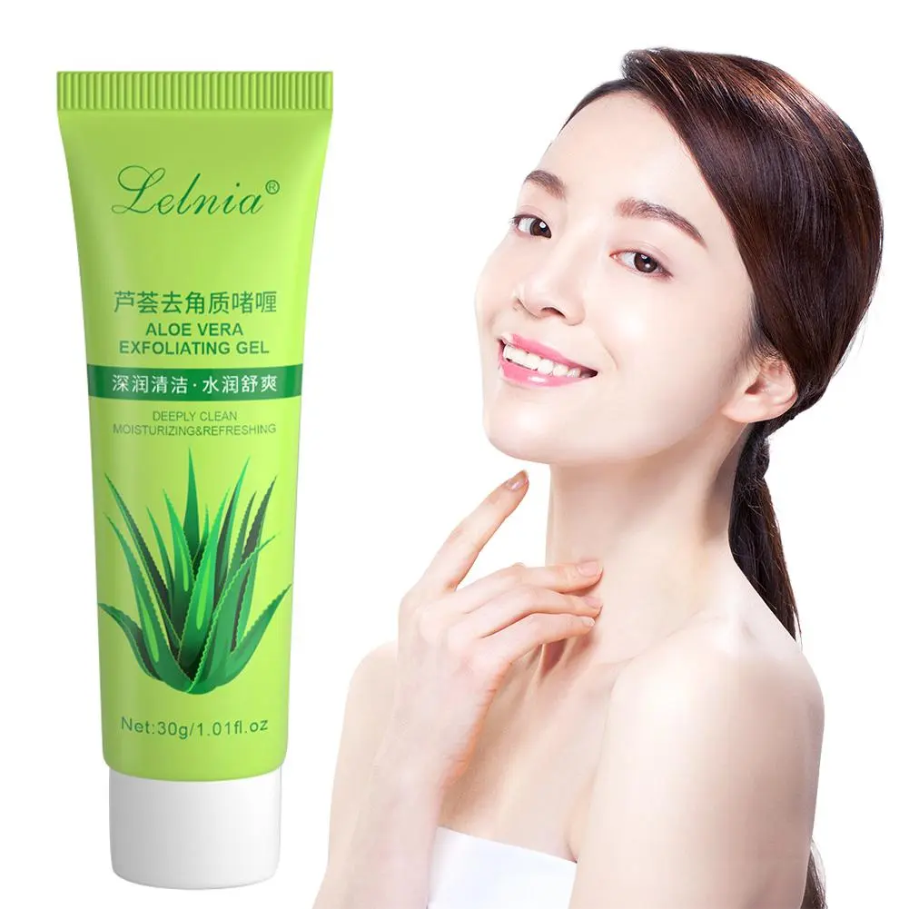 Lelnia Aloe Vera Exfoliating Gel Peeling Moisturizing Body Full Scrub L1T5