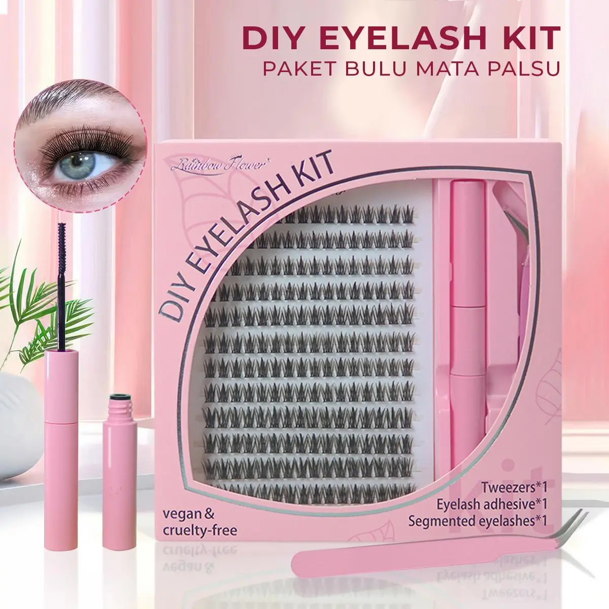 Bulu Mata Palsu Kecantikan Wanita Paket Eyelash Tanam Korean Look 10 Tipe Varian-JM019