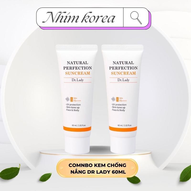  Combo 2 Tuýp Kem Chống Nắng Dr Lady Nâng Tone 60ml SPF 50 