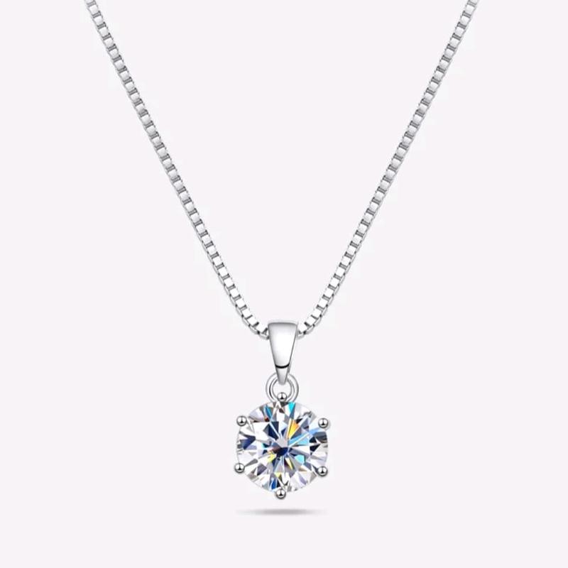 TITANIUM WANITA LIONTIN SILVER ANTI KARAT kalung permata Aksesoris Elegan Hadiah Stainless 1