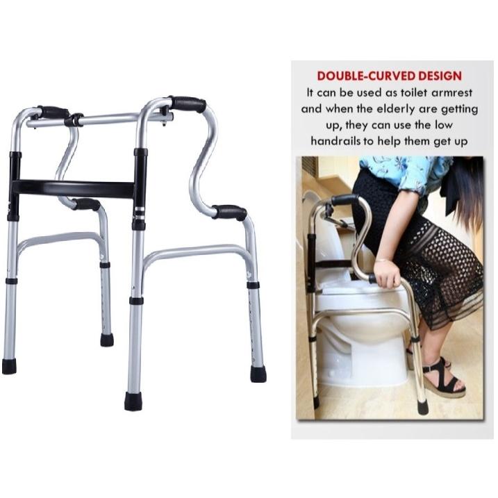 Ayuqi--Foldable Elderly Walking Frame Adjustable Elderly walking stick Support Shower Chair 1