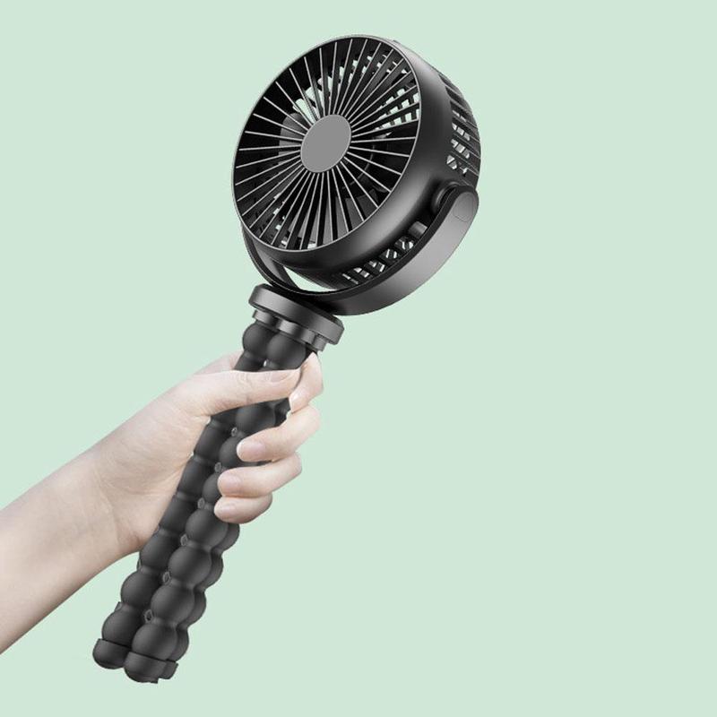 USB Rechargeable Octopus Handheld Fan, 3-speed Adjustable Stroller Fan, Portable Fan for Outdoor, Travel, Office, Learning, Gift 6