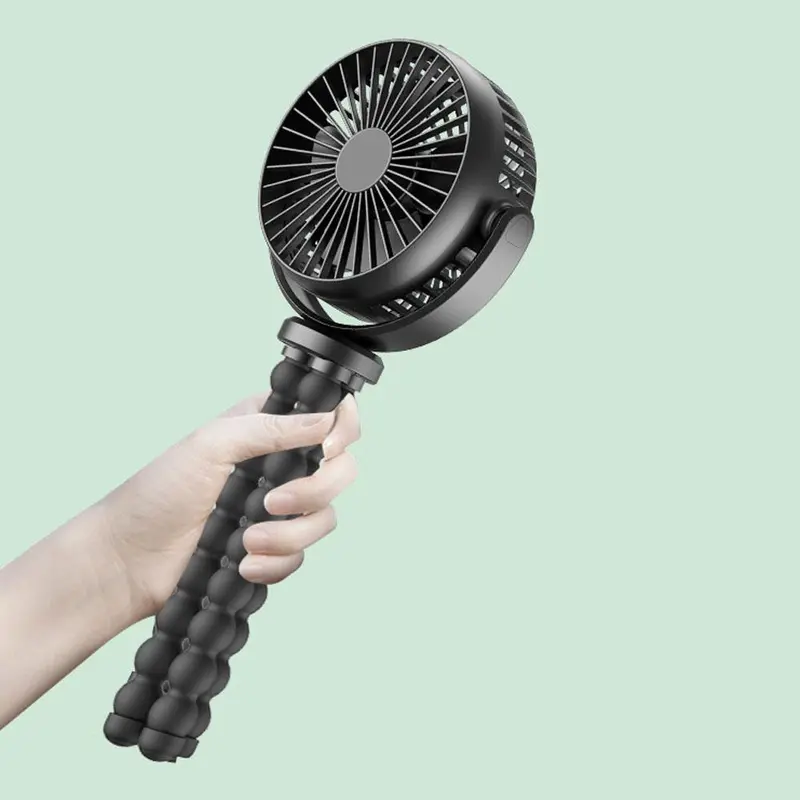 USB Rechargeable Octopus Handheld Fan, 3-speed Adjustable Stroller Fan, Portable Fan for Outdoor, Travel, Office, Learning, Gift 6