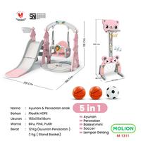 Gambar MOLION SNI Prosotan Ayunan Anak 5in1 Mainan Seluncuran Ring Basket Perosotan Slide Playground Aman 001-M1311 - M1311 BIRU 3in1 dari Speedshome Kab. Tangerang 3 Tokopedia