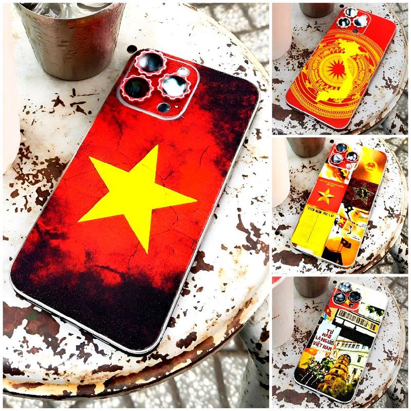 Miếng dán PPF Lá Cờ Tổ Quốc Việt Nam Full Viền dán mặt sau điện thoại iphone cờ việt nam