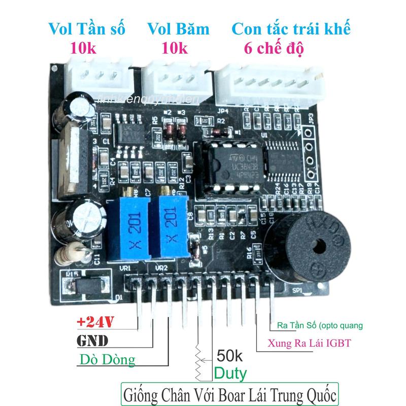 Mạch băm xung lái IGBT tích hợp 2 in 1 UC3842 + PIC 6 chế độ - linhkienquynhdien 1