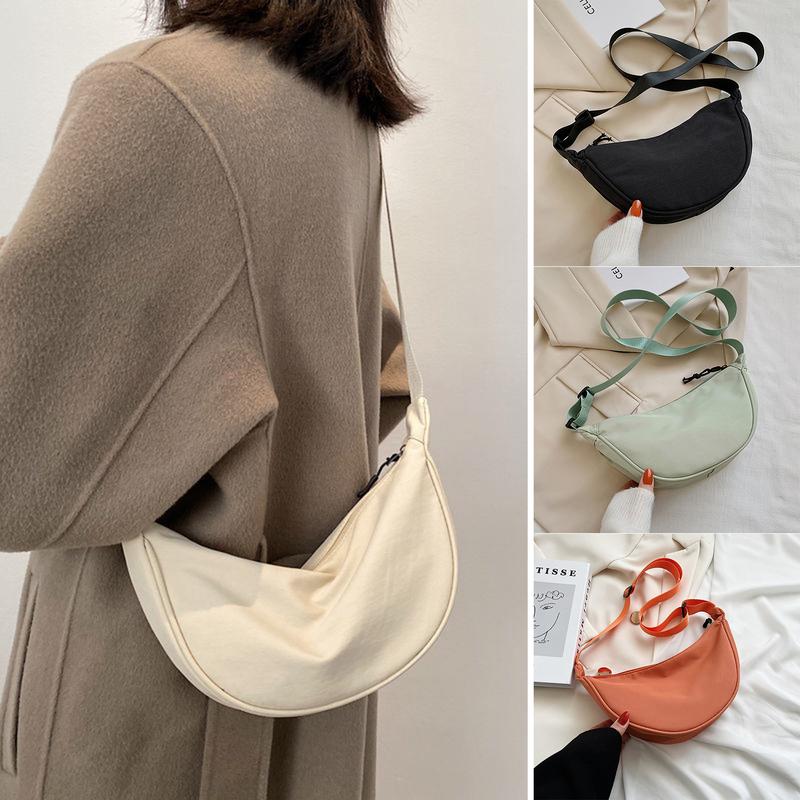 Product Introduction of Men Women Student Shoulder Bag Casual Crossbody Bag Dumpling Bag Half Moon Sling Bag For Hiking Cycling Camping 24