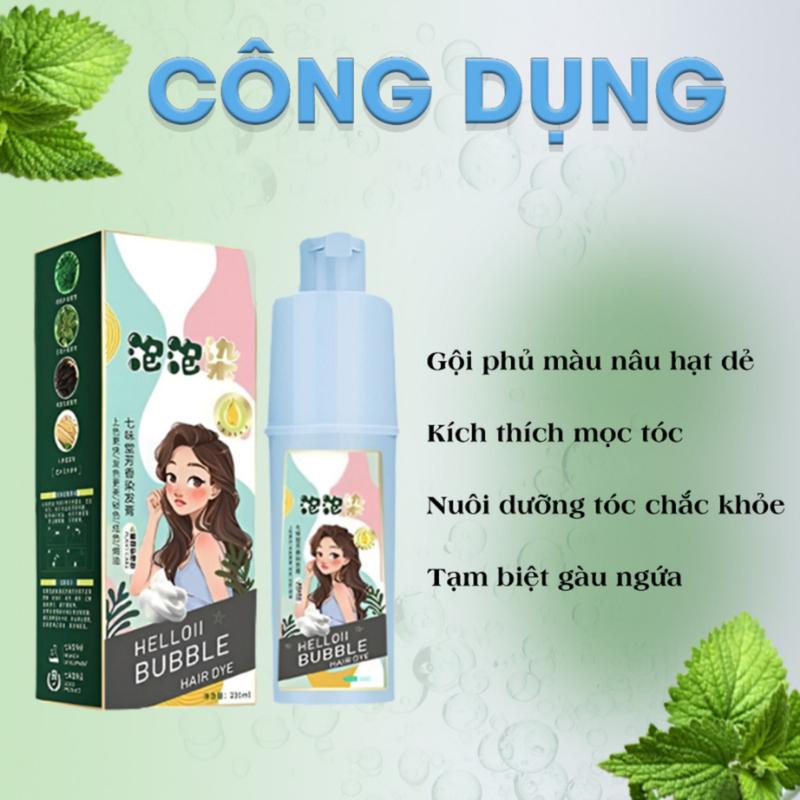 Dầu gội nhuộm tóc thảo dược Helloii Bubble - XUXUCHI Đổi Màu Tóc