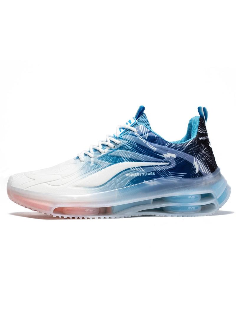 Product Introduction of Men's Fashionable Ombre Pattern Lace Up Air Cushion Running Shoes, Casual Breathable Comfortable Wear-Resistant Sports Shoes, All-Match Outdoor Running Shoes for Daily Wear 7