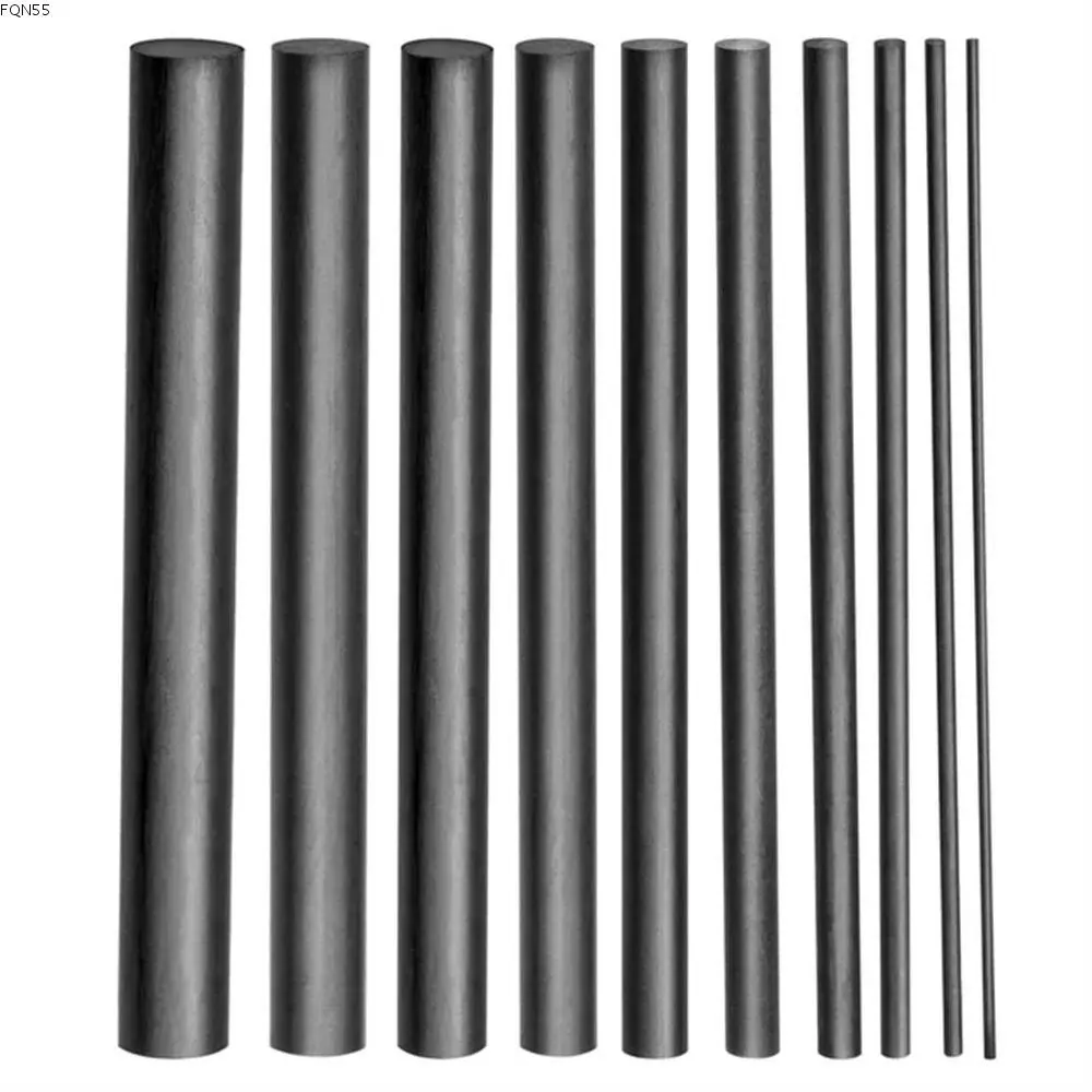 FQN55 Fishing Accessories High Strength Carbon Fiber Sticks Light Weight Wrapping Thread Fishing Rod Repair Kit 1mm~10mm Reinforcement Rod Fishing Pole Building Kit Saltwater Freshwater