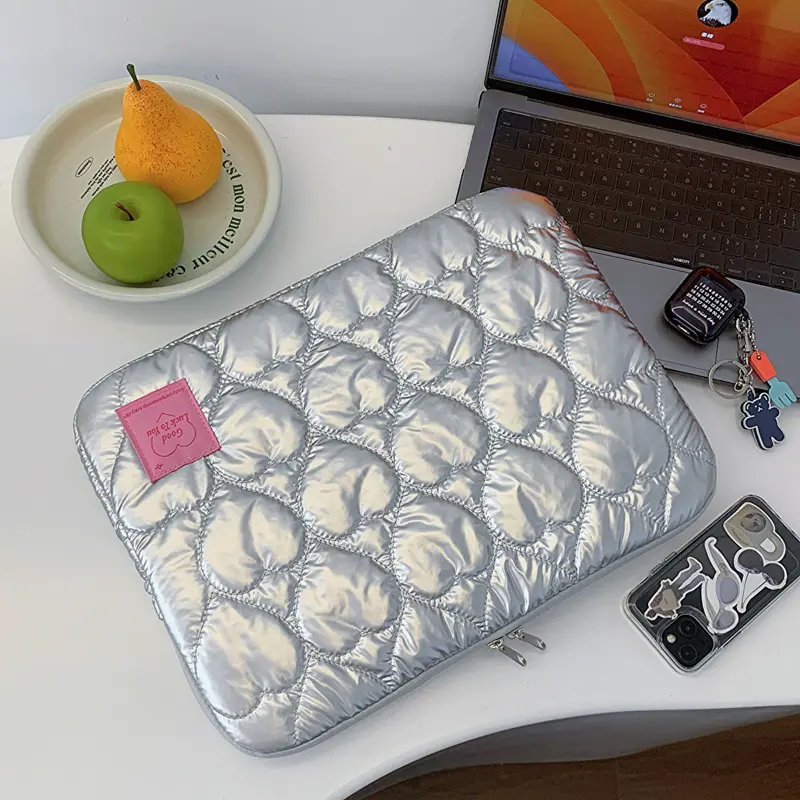 Embroidery love protection computer bag ipadpro 11 inch tablet liner bag 14 notebook storage bag clutch bag