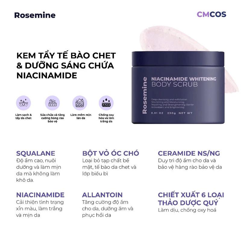 (B91) Tẩy da chết body Rosemine 1