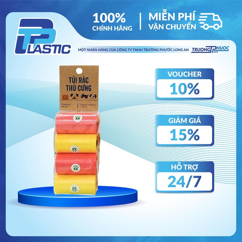 Túi PP Nhựa - Set 8 Cuộn, 120 Túi Rác Mini Đa Năng TPP, 15 Túi/Cuộn 0