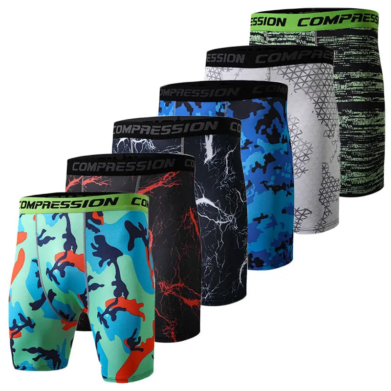 Sportswear Men's Cycling Shorts Sports Gym Compression Fitness Jogger Running Camouflage Short pants Tights Trouser
