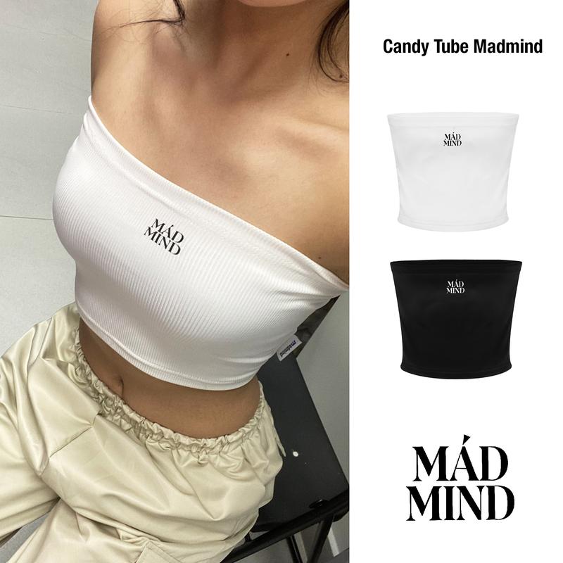 Áo Quây Nữ 2 Lớp Thun Gân Top Cao Cấp Candy Tube Madmind - Áo Ống Màu Trắng / Đen Women