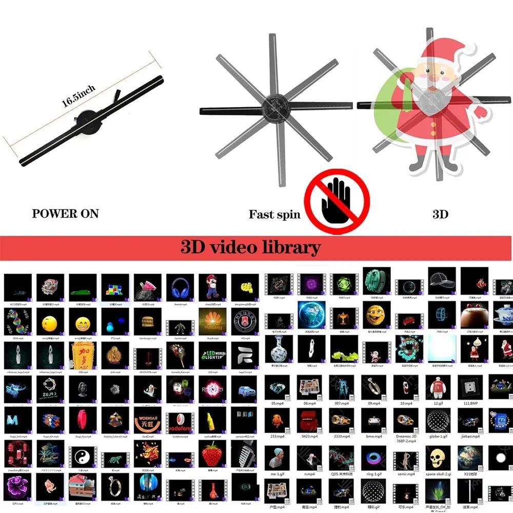 3D Hologram Fan Projector with LED High-definition Display Suitable for Attracting Attention Mall Dining Hologram Fan - Image 3