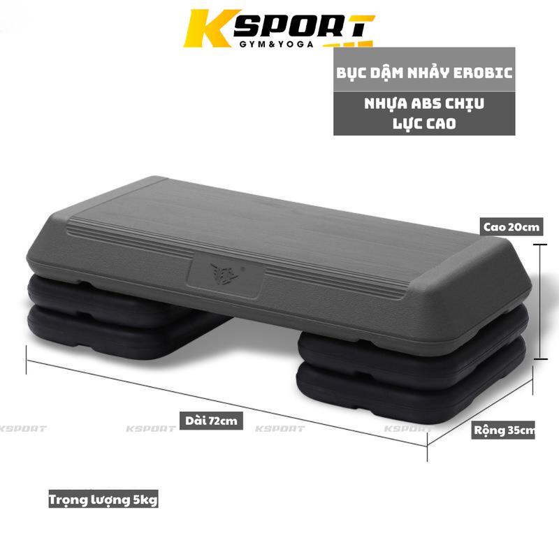 Bục Nhảy Aerobic, Bậc Tập Dậm Nhảy Aerobic, Gym, Yoga Chống Trượt, Kích Thước Dài 72cm, Có Thể Tăng Giảm Chiều Cao Bục Tập Gym