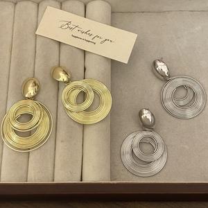 Khuyên Tai Tròn Vàng, Phong Cách Cổ Điển Phong Cách Hồng Kông, Thiết Kế Cổ Điển Châu Âu Và Mỹ, Khuyên Tai Tròn Lớn Cỡ Lớn, Thiết Kế Đẹp, Kẹp Tai