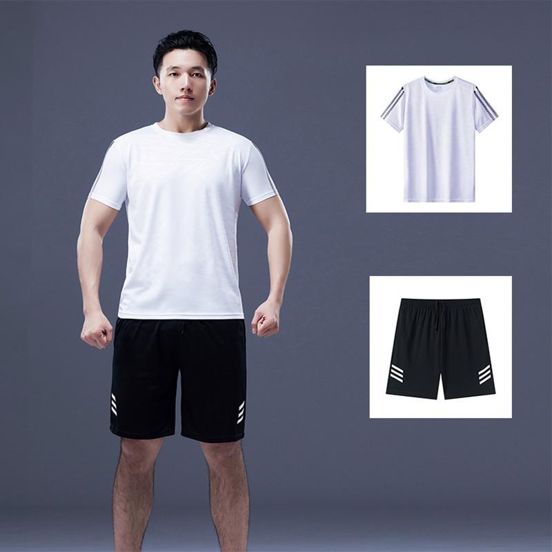 Product Introduction of Friendrich-Sports Suit Men's Summer Thin Quick-Drying Running Suit Short-Sleeved T-shirt Two-Piece Set Casual Men's Clothing Manufacturer 20