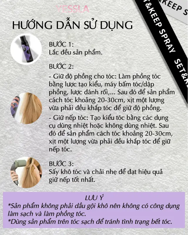 BABI - Xịt tạo kiểu, giữ nếp tóc mềm mại, giữ độ phồng, bồng bềnh tự nhiên 5