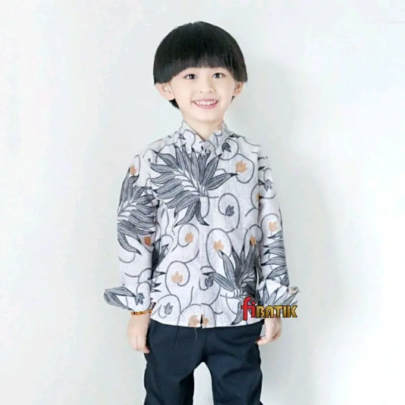 Kemeja Batik Anak Laki-laki Baju Batik Anak Usia 2-12 tahun Bahan Katun 1