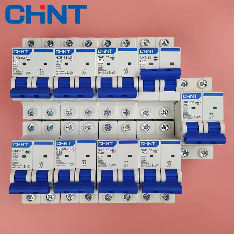 Aptomat CHINT NXB-63 bộ ngắt mạch CB tép MCB 220V 2P 6A 10A 16A 20A 25A 32A 40A 50A 63A 1
