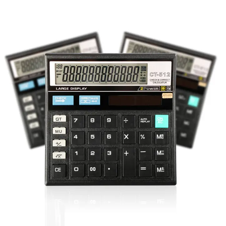 BISA COD 6551 Kalkulator Dagang CT-512 / Kalkulator Dual Power 12 Digits 2