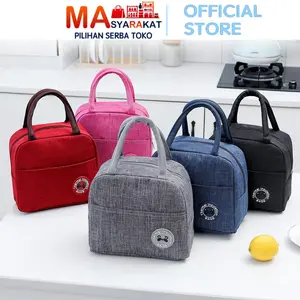Masyarakat Pilihan Tempat Bekal H439 Lunch Bag Tas Travel Premium Cooler Bag Bahan 2 Lapis Tebal